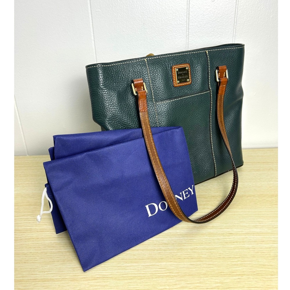 Dooney & Bourke Pebble Leather Lexington Tote Bag‎ Forest Green Designer purse